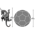 Design Toscano Horned Dragon of Devonshire Wall Sculpture 13 Inch, Single