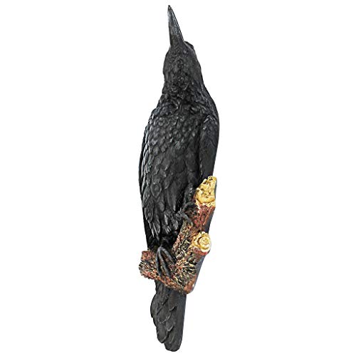 Design Toscano The Raven's Perch Gothic Decor Wall Sculpture, Single