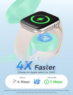 Hevanto 2026 3 in 1 Wireless Charging Station for Apple MagSafe Charger, 15W Fast Mag-Safe Charger Stand for iPhone 17 16 15 14 13 12 Apple Watch AirPods Compatible with MagSafe, Mint - color: Mint Green