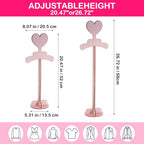Alipis Child T Shirt Display: Wood Stand Shirt Rack - Portable Hanging Black - Baby Clothes Hanger Rack for Clothing Garment Retail Vendor - color: Pink