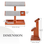 ProCase Wood Watch Display Stand Holder for Men, Wristwatch Tower with T-Bar Design, Hanging Watch Rack, Wooden Wrist Watch Tree - color: Lightbrown, size: 2-Tier