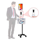 Gooseneck Floor Stand – CTA Compact, Height-Adjustable Sanitizing Station w/Automatic Soap Dispenser and Holder for iPad 7th/ 8th/ 9th Gen 10.2”, Surface Pro 4, and Other 7-13” Tablets (PAD-CGSST) - style: Soap Dispenser