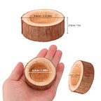 50 Pack Wooden Tealight Candle Holders – Exquisite 2-2.36 Inch Wood Votive Tealight Holder for Wedding, Event, and Home Decoration