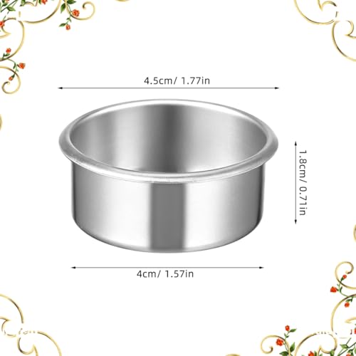 BESTOYARD 20Pcs Empty Steel Tea Light Christmas Candle Cups, 2 Inches Reusable DIY Metal Tins, Oversized for Extended Burn Time Scented Candle Making, Wedding, Party, Home Decoration