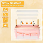 Lilithye Bedside Organizer with Fixed Straps and Water Bottle Holder for Home, College, Dorm, Bunk, Hospital, Crib, Bed Rails - Pink - color: Pink