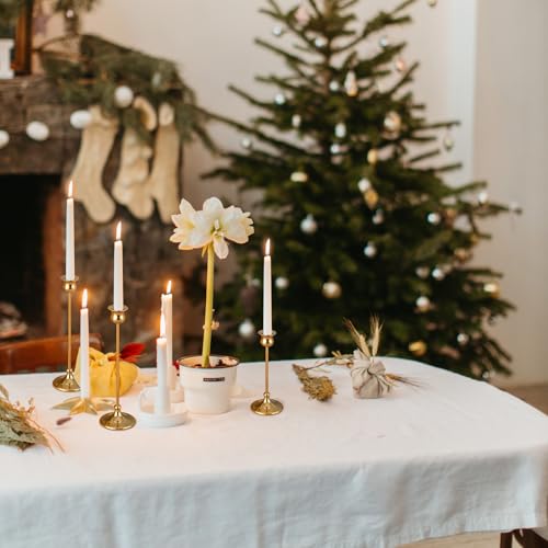 Metal Candle Holder Taper Candlestick Holders for Candle Sticks Vintage Candelabra for Halloween Thanksgiving Christmas (Gold, 1 Set (3 pcs)) - color: Gold, size: 1 Set (3 pcs)