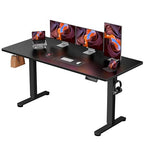 ErGear Height Adjustable Electric Standing Desk, 55 x 28 Inches Sit Stand up Desk, Memory Computer Home Office Desk, Carbon Fiber Black - color: Carbon Fiber Black, size: 55.1 x 27.6 Inches