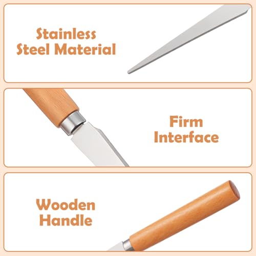COHEALI 6Pcs Pottery Sculpting Tools Set - Professional Clay Carving Knives with Stainless Steel Blades - Detailing & Trimming Tool for Ceramics, Polymer Clay, DIY Modeling & Woodworking