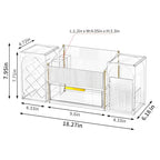 INVSSENE Stackable Makeup Organizer Countertop, Storage Perfume Skincare Cosmetic Lipstick Face Mask Makeup Brush Palettes, Ideal for Vanity Bathroom Counter - color: 3516 Clear