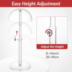 JUESHA Clear Acrylic Hat Display Stand Height Adjustable, Countertop Hat Holder for Baseball Caps Cowboy, Wig Head Counter Stand for Closet (PATENT PENDING) - size: Standard