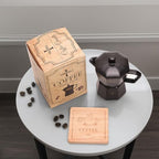 Coffee Candle with Cup Holder & Luxury Box, Soy Candles Non Toxic for Kitchen - Perfect Candles for Women, Eco-Friendly Soy Wax, Candle House
