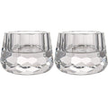 Crystal Votive Tealight Candle Holders Home Decorations for Christmas Wedding Table 2.5" Diameter x 1.8" High Set of 2