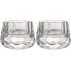 Crystal Votive Tealight Candle Holders Home Decorations for Christmas Wedding Table 2.5" Diameter x 1.8" High Set of 2