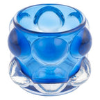 Karma, Lucia Hobnail Short Votive, Tea Lights Candle Holder, Glass Votive Candle Holders for Table Decorations, Baby Shower, Birthday Party, Weddings and Home Decor, Cobalt
