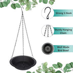 Hanging Bird Feeder Tray 10inch for Garden Yard Outside, Black - color: Black, size: 10 inch