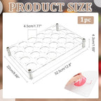 NBEADS 24 Shot Glass Tray Holder, Clear Bar Acrylic Shot Glasses Holders Wine Cup Serving Tray Cups Organizer Shot Glass Display for Party Bar Club, Hole: 1.7 Inch - color: Clear