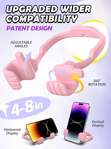 Mom Gifts for Mothers Day Cell Phone Holder Gifts for Teens Girls Boys: Thumbs Up Lazy Phone Stand for Desk Cool Gadgets Fun Birthday Gifts for Grandma Women Wife Adults Men from Son Daughter - color: Pink