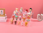 AISIDERK 12" Acrylic Riser Display Stands - 4 Tier Clear Acrylic Display Shelf, Double Sided Usable, Makeup Organizer Perfume Organizer, Acrylic Shelves for Funko Pop Figures , Cupcake, Candy Food