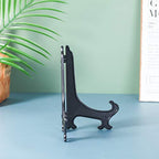 Artliving 7" Black 24pcs/Set Plastic Easels Plate Display Stands Picture Frame Stand Holder - color: Black, size: 7inch(24piece)
