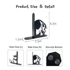 Cute Cat Metal Bookends Cat Book Ends for Shelves Bookshelf Decorative Objects Home Office Desk Bookshelf Decor Cat Lover Gifts for Women