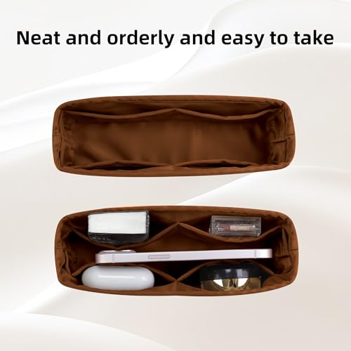 DGAZ Bag Organizer Insert, Silk Purse Organizer, Luxury Handbag & Tote Organizer, Fits mini Kelly Bags (Gold, miniKelly1) - color: Gold, size: miniKelly1