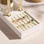 bussdis 2 Tier Bracelet Holder Display - Detachable T Bar Beige Velvet Bracelet Holder, Jewelry Holder Organizer for Bracelet, Necklace, Earrings, Rings - color: Beige