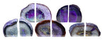 Agate Bookend with Rubber Bumpers Plus Includes Bonus Minerals (3.5-6 lb, Purple) - color: Purple, size: 3.5 - 6 lb