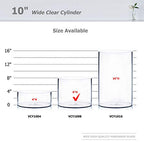 WGV Cylinder Vase, Width 10", Height 8", Clear Wide Large Diameter Flower Glassware, Floral Container, Planter Terrarium for Wedding Party Event, Home Accent Decor, 1 Piece - size: 10"x8"H