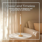Sculpted Metal Candle Holder with Base – Abstrac Aluminum Decorative Taper Candle Holders – Metalic Office and Home Decor Accents for Living Room & Bedroom – 11", Gold - size: 11.0" H