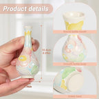 Mini Ceramic Vase Hand-Painted Glazed Vase Light-Colored Small-Mouth Vase Office, Living Room, Coffee Table, Study, Lounge