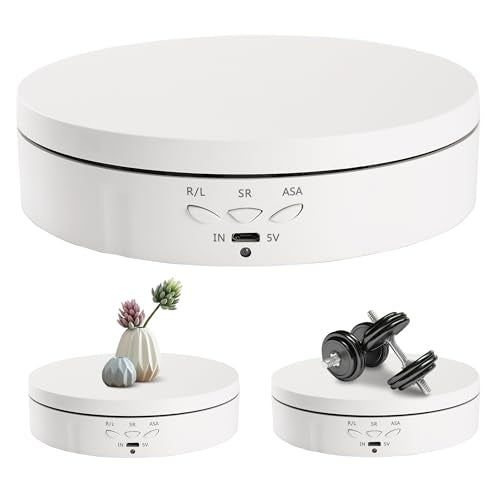 Rotating Display Stand White Turntable Stand 5.7 Inch Spinning Stand for Product Shows