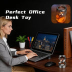 Metal Dynamic Desktop Fidget Toy, Rose Gold Perpetual Motion Inspired Desk Toy, Office Stress Relief Kinetic Spinning Toy for Adults & Teens