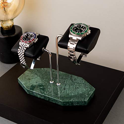 LYS&LYX Watch stand watch display stand watch holder watch Handcrafted watch holder (2-green/sliver/black) - color: green/silver/black