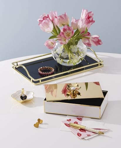 kate spade new york Make It Pop Glass Vanity Tray, Navy - style: Vanity Tray