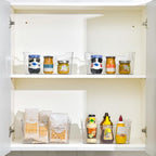 Clear Plastic Storage Bins - 12 Pack Pantry Organizers and Storage, Clear Pantry Organizer Bins, X-Large Plastic Containers with Handle for Kitchen,Freezer,Cabinet,Closet,Bathroom Under Sink - size: X-Large