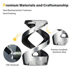 Kinetic Optical Illusion Toys, Kinetic Desktop Fidget Spinner Toys, Cool Gadget Desk Toy Fidget Toys Gift for Various Holidays, Kinetic Spinner Ball Relieve Stress Anxiety for Kids and Adults (Black)