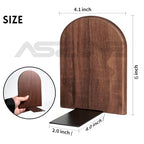 Book Ends Bulk, 4Pairs Walnut Heavy Duty Bookends, Holds Heavy Books, Non-Skid, Perfect for Office Desk - color: Arch Blackwalnut, size: 4Pair