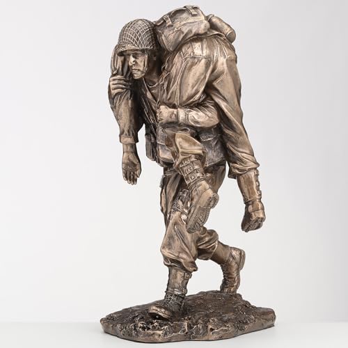 Veronese Design 9 1/2 Inch No Soldier Left Behind Cold Cast Resin Bronze Finish Sculpture US Military Veteran Gift
