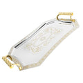 Cabilock Decorative Cake Tray 14.05X9.84 Inch Retro European Style Wedding Dessert Plate Elegant Storage Tray for Home Kitchen Serving
