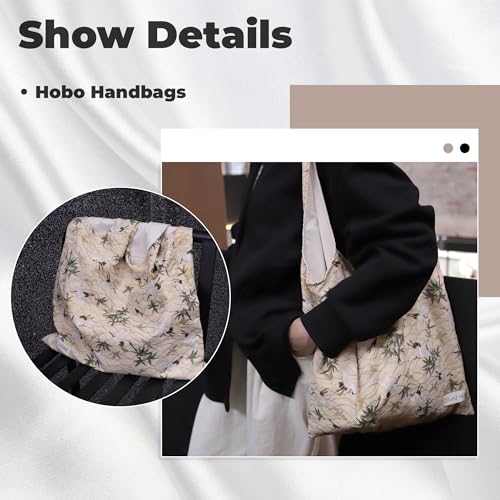 DGAZ Designer Shoulder Bags for Women, Luxury Tote Bag with Zipper, Large Shoulder Hobo Bags - color: Fairy Crane
