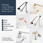 Airy Abode Candle Wick Trimmer and Candle Snuffer Accessory Set – Pick Your Color - color: Black