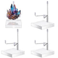 Suzile 4 Pcs Adjustable Metal Arm Display Stand Easel with Acrylic Base Rock Display Easel Holder Acrylic Crystal Clear Plate Stand for Geodes Mineral Agate (Silver, 2.4 x 2.4 x 3.5 Inch) - color: Silver, size: 2.4 X 2.4 X 3.5 Inch