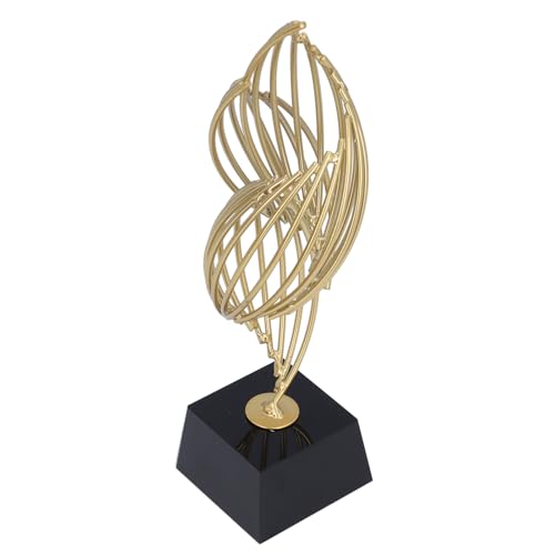 Metal Abstract Decorative Sculpture with Base Modern Luxury Metal Abstract Art Home Decor Statue for Desk Shelf Decor (Classic Black) - size: Classic Black