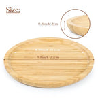 Bamboo Serving Platter, Round Wood Tray, Wooden Serving Tray, Fruit, Bread, Salad Plate, Charcuterie Serving Board, 9.8 inch - color: Round, size: 9.8"