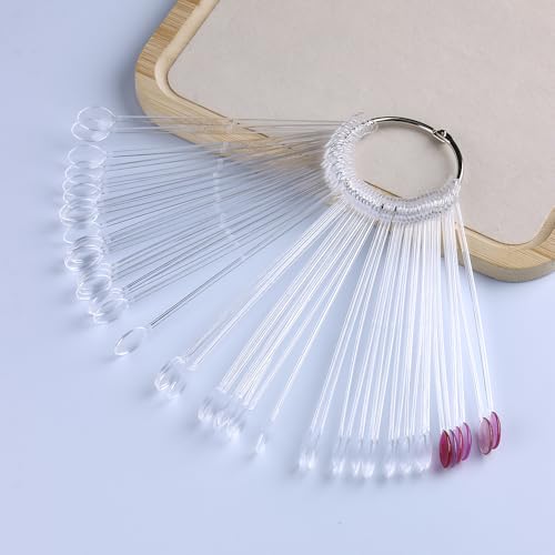 150 Pcs Nail Swatch Sticks with Ring, Clear Spoon Shaped Nail Art Polish Color Display Practice Tips, Acrylic False Nail Sample Sticks Painting Display DIY & Salon Use Beginner Supplies - color: Clear Spoon Shaped