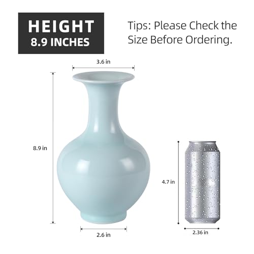 KAMMAK Colored Ceramic Vase, Beautiful Hand-Painted Decorative Vase, Modern Art Porcelain Vase for Flower Mantle Dining Table Centerpiece, Entryway Living Room Wedding Decoration, SS005 - style: SS005