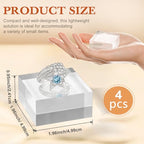 SAMYUCHO Acrylic Base 4 Pieces Acrylic Blocks for Display 2 X 2 X 1 Inch Square Riser Display Stands Trophy Base Pedestal Stands Clear Cube for Trophy Jewelry Props Food Party Crafts
