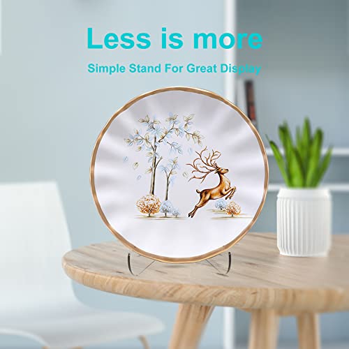 Boloyo 60-Degree Angle Acrylic Plate Display Stand , 6 Inch 5PC Clear Acrylic Display Holder Easel Base for Home Office Kitchen School Art Display - color: 60-Degree Angle, size: 6 inch(5PC)