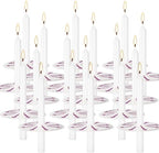 YOROXRG 100 pcs Church Candles with Drip Protectors for Devotional Candlelight Vigil Service, Unscented White 5" H X 1/2" D, No Smoke, Shabbat, Praye - color: White-5" 100