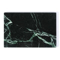 Koville Natural Green Marble Cutting Board for Kitchen Pastry Bread Macaron Display, 12" x 8" Real Stone Slab Marble Cheese Board for Home Countertop, Bathroom Perfume Tray Candle Plate - color: Deep Green